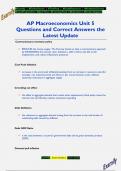 AP Macroeconomics Unit 5 Questions and Correct Answers the  Latest Update