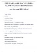 QASP-S Final Review Exam Questions and Answers 100% Solved