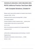 RCFE California Practice Test Exam Q&A with Complete Solutions | Graded A+