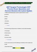 AST Surgical Technologist CST  Practice Exam Questions and  Correct Answers the Latest Updat