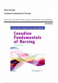 Test Bank for Canadian Fundamentals of Nursing 6th Edition by Potter > all chapters 1-48 (questions & answers) A+ guide.