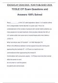 TCOLE CIT Exam Questions and Answers 100% Solved