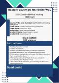 CEH Certification at Western Governors University WGU  CEH Certified Ethical Hacker    : 2024- 2025  Exam Preparation Compilation Bundle | Grades A+| 100% Pass Guarantee | Achieve Success!