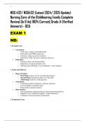 NSG 432/ NSG432 (Latest 2024/ 2025 Update)  Nursing Care of the Childbearing Family Complete  Review| Qs & As| 100% Correct| Grade A (Verified  Answers) - GCU