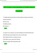 APEA Practice Exam Questions and Verified Answers (2024 / 2025) 100% Guarantee Pass