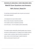 WebCE Exam Questions and Answers 100% Solved | Rated A+