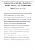 WEBCE Practice Exam Questions with 100% Correct Answers