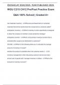 WGU C215 CH12 Pre/Post Practice Exam Q&A 100% Solved | Graded A+