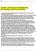 Academic- 3Ps Assessment- Pathophysiology, Pharmacology, and Physical Assessment.