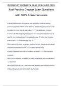 Xcel Practice Chapter Exam Questions with 100% Correct Answers