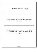 D223 NURS 2650) Healthcare Policy & Economics - Comprehensive OA Guide Q & S 2024