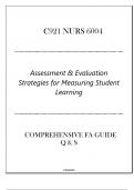 (C921 NURS 6004) Assessment & Evaluation Strategies for Measuring Student Learning - Comprehensive FA Guide Q & S 2024.pdf