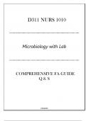 (D311 NURS 1010) Microbiology With Lab - Comprehensive FA Guide Q & S 2024