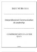 (D235 NURS 3114) Interprofessional Communication & Leadership - Comprehensive FA Guide Q & S 2024.