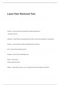 Laser Hair Removal Test Questions and Answers