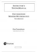 Solutions Manual For Excursions in Modern Mathematics 10th Edition By Peter Tannenbaum (All Chapters, 100% Original Verified, A+ Grade)