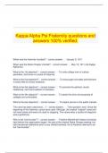   Kappa Alpha Psi Fraternity questions and answers 100% verified.