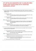 ATI DETAILED ANSWERS KEY GI-NEURO MED SURG 2024 QUESTIONS WITH VERIFIED ANSWERS