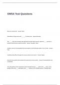 OMSA Test Questions and Answers