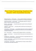 Penn Foster Pharmacology Questions And Answers 100% Guaranteed Success.