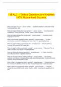 11B ALC – Tactics Questions And Answers 100% Guaranteed Success.