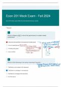 Econ 201 Mock Exam For Final Latest 2024/2025 Questions and Answers 100% Correct;Concordia University