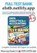 Test Bank for Introduction to Data Analytics for Accounting, 2nd Edition by Vernon Richardson|newest version  2024|2025 A+.