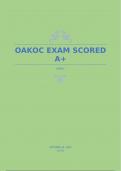 OAKOC EXAM SCORED A+