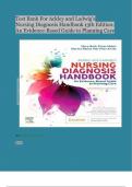 Test Bank For Ackley and Ladwig's Nursing Diagnosis Handbook 13th Edition: An Evidence-Based Guide to Planning Care 2024