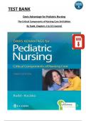 Pediatric Nursing: Critical Components of Nursing Care 3rd Edition Test bank by Kathryn Rudd, ISBN: 9781719645706, All 22 Chapters Covered, Verified Latest Edition