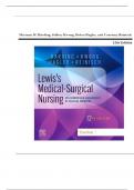 TEST BANK FOR LEWIS MEDICAL SURGICAL NURSING, 12TH EDITION BY JEFFREY KWONG, DEBRA HAGLER, MARIANN M CHAPTER 1-69 LATEST 2024/2025 QUESTIONS WITH 100% SOLUTIONS