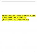 NIHSS GROUP A VERSION 5 COMPLETE SOLVED SOLUTION UPDATE QUESTIONS AND ANSWERS 2024