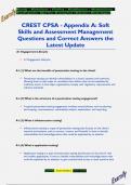 CREST CPSA - Appendix A: Soft  Skills and Assessment Management Questions and Correct Answers the  Latest Updat