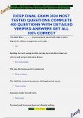 FICEP FINAL EXAM 2024 MOST  TESTED QUESTIONS COMPLETE  400 QUESTIONS WITH DETAILED  VERIFIED ANSWERS GET ALL  100% CORRECT