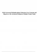 N5315 Advanced Pathophysiology Endocrine Core Concepts and Objectives with Advanced Organizers Module 8 Study Guide