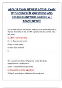 APEA 3P EXAM NEWEST ACTUAL EXAM  WITH COMPLETE QUESTIONS AND  DETAILED ANSWERS GRADED A |  BRAND NEW!!!