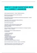 Bundle For GEB 1011 Exam  Questions and Answers All Correct