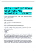 GEB1011 MODULE 5 EXAM QUESTIONS AND ANSWERS ALL CORRECT 