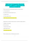 NIHE Part 15 Inspection Business Operation p590-617 Questions and  Answers Graded A+