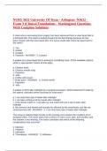 NURS 3632 University Of Texas - Arlington -N3632 - Exam 3 (Clinical Foundations - Washington) Questions With Complete Solutions