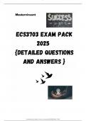 ECS3703 EXAM PACK 2025  {DETAILED QUESTIONS AND ANSWERS }