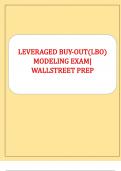 LEVERAGED BUY-OUT(LBO) MODELING EXAM- WALLSTREET PREP