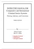 Solutions for Comparative and International Criminal Justice Systems, 3rd Edition by Ebbe (All Chapters included)