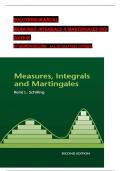 Solutions Manual for Measures, Integrals & Martingales 2nd edition By René Schilling, ISBN: 9781316620243, All 28 Chapters Covered, Verified Latest Edition