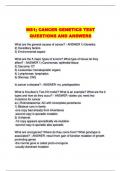 MS1; CANCER GENETICS TEST QUESTIONS AND ANSWERS