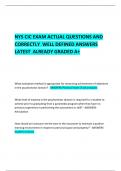 NYS CIC EXAM ACTUAL QUESTIONS AND CORRECTLY  WELL DEFINED ANSWERS LATEST  ALREADY GRADED A+ 