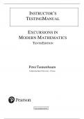 Test Bank For Excursions in Modern Mathematics 10th Edition By Peter Tannenbaum All Chapters - Isbn No: 9780137423354 ||Complete Study Guide A+