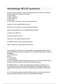 Hematology NCLEX questions