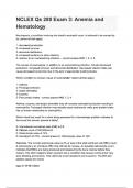 NCLEX Qs 280 Exam 3 Anemia and Hematology