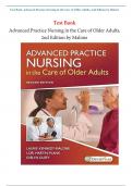 Test Bank: Advanced Practice Nursing in the Care of Older Adults, 2nd Edition by Malone / BEST STUDY GUIDE